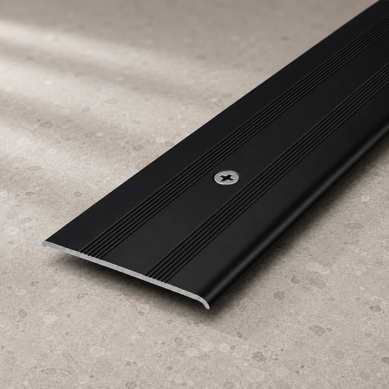 35mm Anodised Aluminium Flat Door Threshold Profile In Black Color